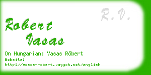 robert vasas business card