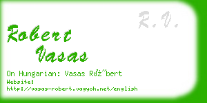 robert vasas business card